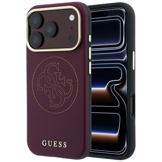 Custodia MagSafe per Apple iPhone 18 Pro Max / 17 Pro Max, Guess, Perforata 4G, Vinaccia