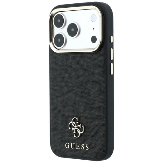 Custodia MagSafe per Apple iPhone 18 Pro Max / 17 Pro Max, Guess, Saffiano Small 4G Classic, Nera
