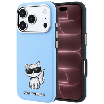 Custodia MagSafe per Apple iPhone 18 Pro Max / 17 Pro Max, Karl Lagerfeld, Choupette Sketch, Blu
