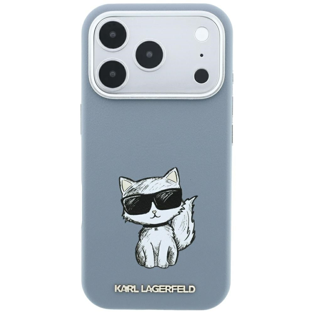 Custodia MagSafe per Apple iPhone 18 Pro Max / 17 Pro Max, Karl Lagerfeld, Choupette Sketch, Blu