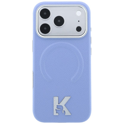 Custodia MagSafe per Apple iPhone 18 Pro Max / 17 Pro Max, Karl Lagerfeld, Grained Embossed Ring, Blu