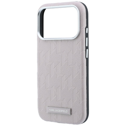 Custodia MagSafe per Apple iPhone 18 Pro Max / 17 Pro Max, Karl Lagerfeld, Logo in resina monocromatica granulata, Rosa