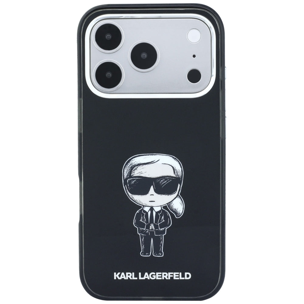 Custodia MagSafe per Apple iPhone 18 Pro Max / 17 Pro Max, Karl Lagerfeld, HC IML Ikonik Sketch Print, Nera