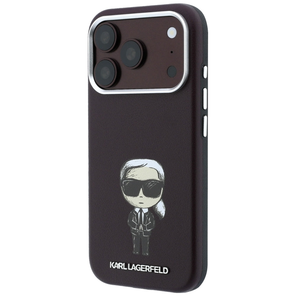 Custodia MagSafe per Apple iPhone 18 Pro Max / 17 Pro Max, Karl Lagerfeld, HC SW Ikonik, Vinaccia