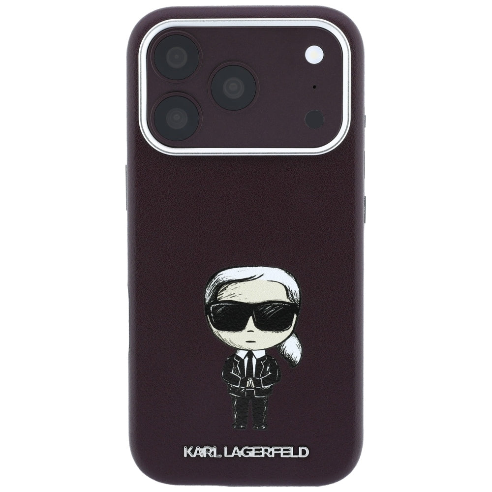 Custodia MagSafe per Apple iPhone 18 Pro Max / 17 Pro Max, Karl Lagerfeld, HC SW Ikonik, Vinaccia