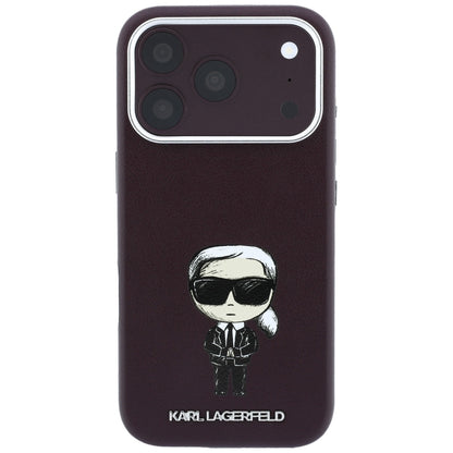 Custodia MagSafe per Apple iPhone 18 Pro Max / 17 Pro Max, Karl Lagerfeld, HC SW Ikonik, Vinaccia