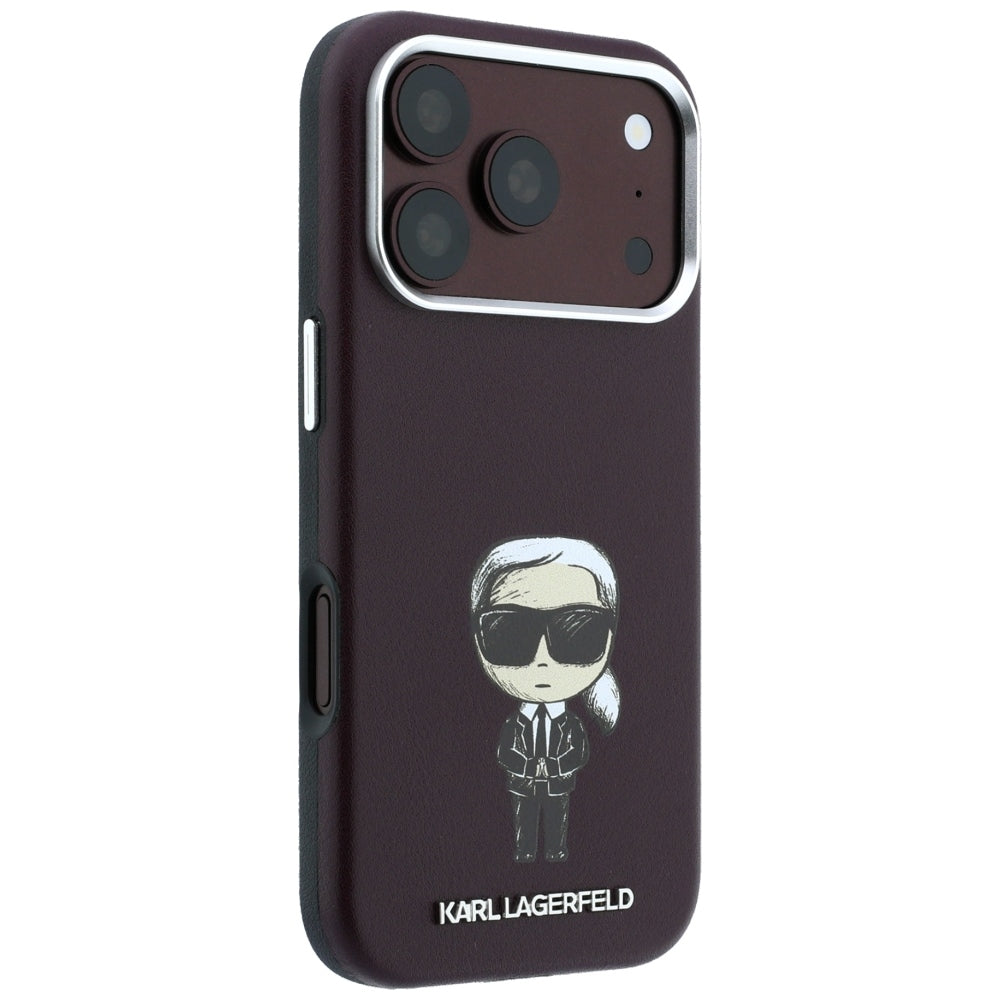 Custodia MagSafe per Apple iPhone 18 Pro Max / 17 Pro Max, Karl Lagerfeld, HC SW Ikonik, Vinaccia