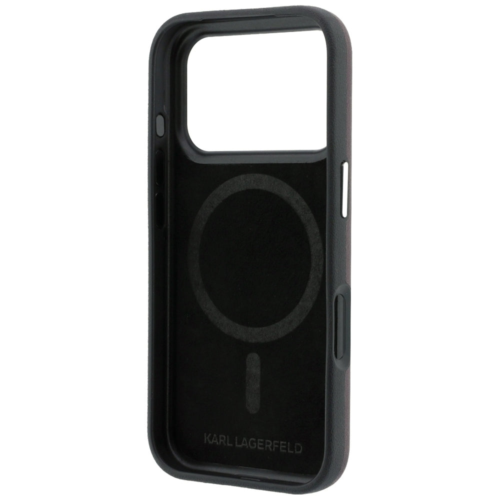 Custodia MagSafe per Apple iPhone 18 Pro Max / 17 Pro Max, Karl Lagerfeld, HC SW Ikonik, Vinaccia