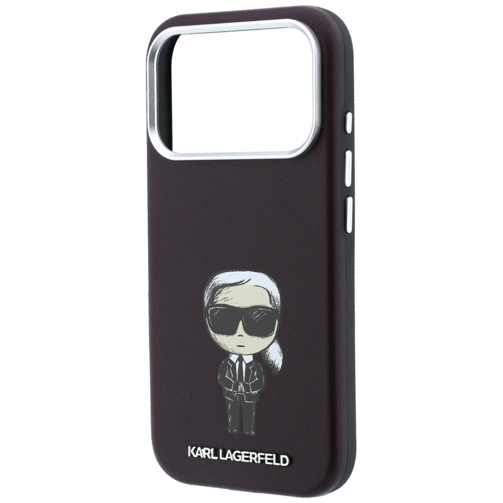 Custodia MagSafe per Apple iPhone 18 Pro Max / 17 Pro Max, Karl Lagerfeld, HC SW Ikonik, Vinaccia