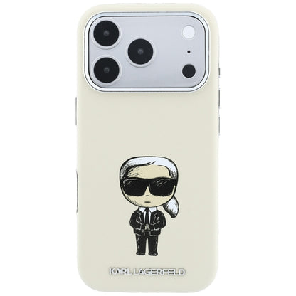 Coque MagSafe pour Apple iPhone 18 Pro Max / 17 Pro Max, Karl Lagerfeld, Ikonik Sketch, Beige