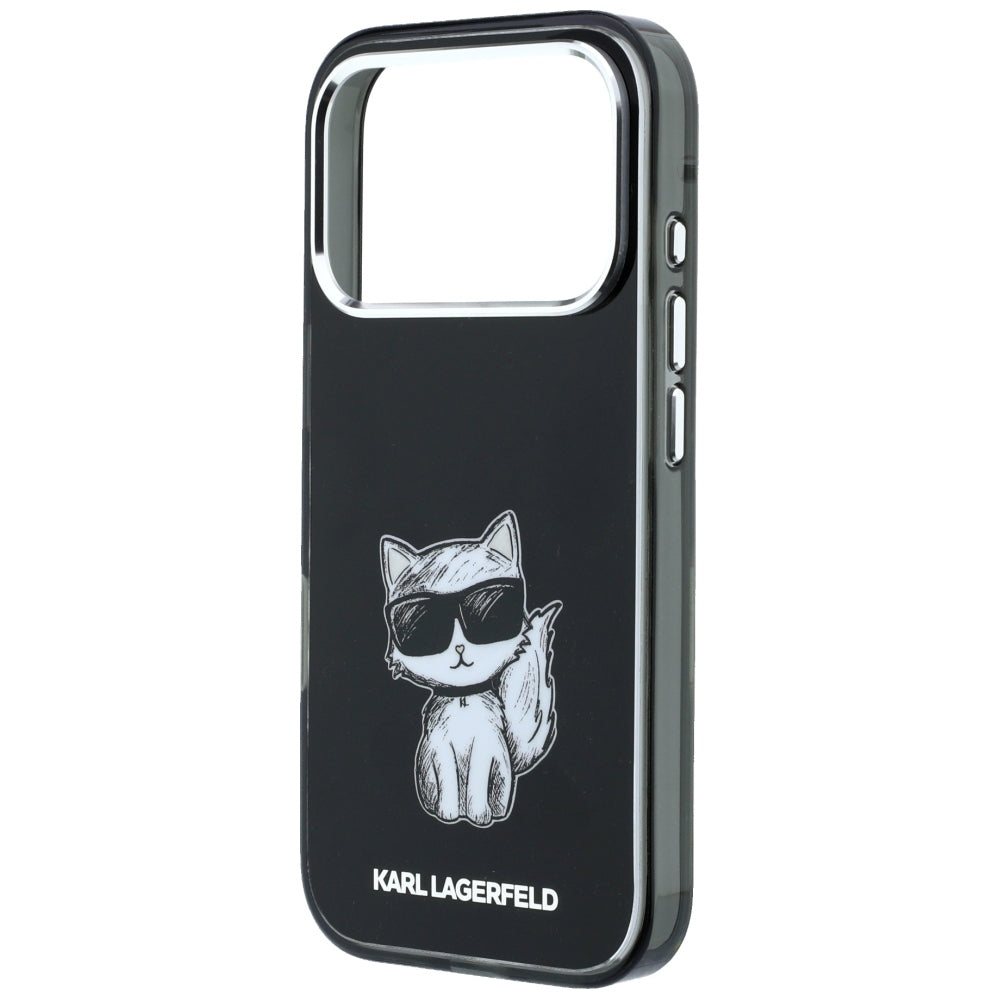 Custodia MagSafe per Apple iPhone 18 Pro Max / 17 Pro Max, Karl Lagerfeld, IML Choupette Body Sketch Print, Nera