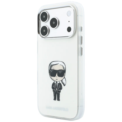 Coque MagSafe pour Apple iPhone 18 Pro Max / 17 Pro Max, Karl Lagerfeld, IML Ikonik Sketch Print, Beige