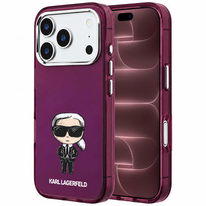 Custodia MagSafe per Apple iPhone 18 Pro Max / 17 Pro Max, Karl Lagerfeld, IML Ikonik Sketch Print, Vinaccia