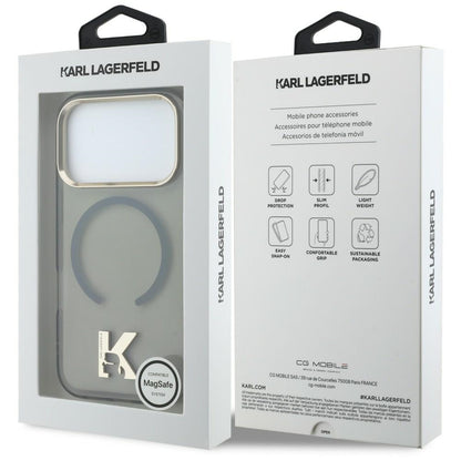 Custodia MagSafe per Apple iPhone 18 Pro Max / 17 Pro Max, Karl Lagerfeld, IML Karl Head Logo, nera