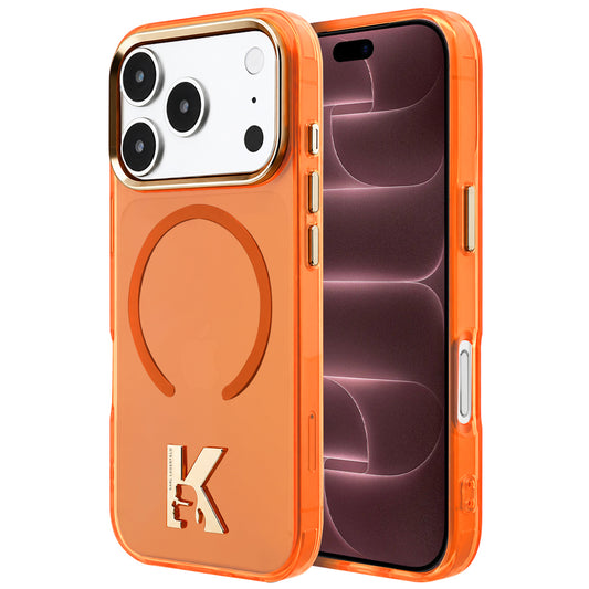 MagSafe-Hülle für Apple iPhone 18 Pro Max / 17 Pro Max, Karl Lagerfeld, IML Karl Head Logo, Orange