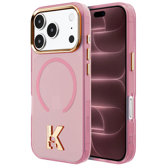 MagSafe-Hülle für Apple iPhone 18 Pro Max / 17 Pro Max, Karl Lagerfeld, IML Karl Head Logo, Rosa