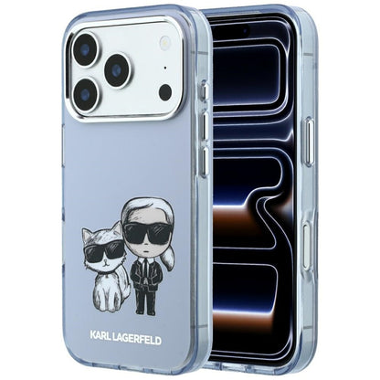 MagSafe-Hülle für Apple iPhone 18 Pro Max / 17 Pro Max, Karl Lagerfeld, IML KC Bodies Sketch Print, Blau