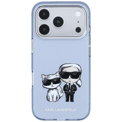 MagSafe-Hülle für Apple iPhone 18 Pro Max / 17 Pro Max, Karl Lagerfeld, IML KC Bodies Sketch Print, Blau
