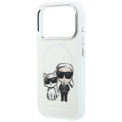 MagSafe-Hülle für Apple iPhone 18 Pro Max / 17 Pro Max, Karl Lagerfeld, IML KC Bodies Sketch Print, Beige