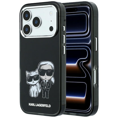 Coque MagSafe pour Apple iPhone 18 Pro Max / 17 Pro Max, Karl Lagerfeld, IML KC Bodies Sketch Print, Noire