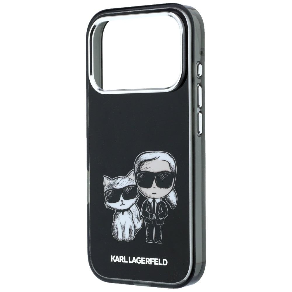 Coque MagSafe pour Apple iPhone 18 Pro Max / 17 Pro Max, Karl Lagerfeld, IML KC Bodies Sketch Print, Noire