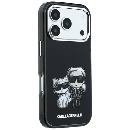 Coque MagSafe pour Apple iPhone 18 Pro Max / 17 Pro Max, Karl Lagerfeld, IML KC Bodies Sketch Print, Noire