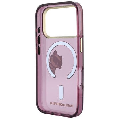 Custodia MagSafe per Apple iPhone 18 Pro Max / 17 Pro Max, Karl Lagerfeld, IML Peekaboo Print e Cornice Metallica, Vinaccia