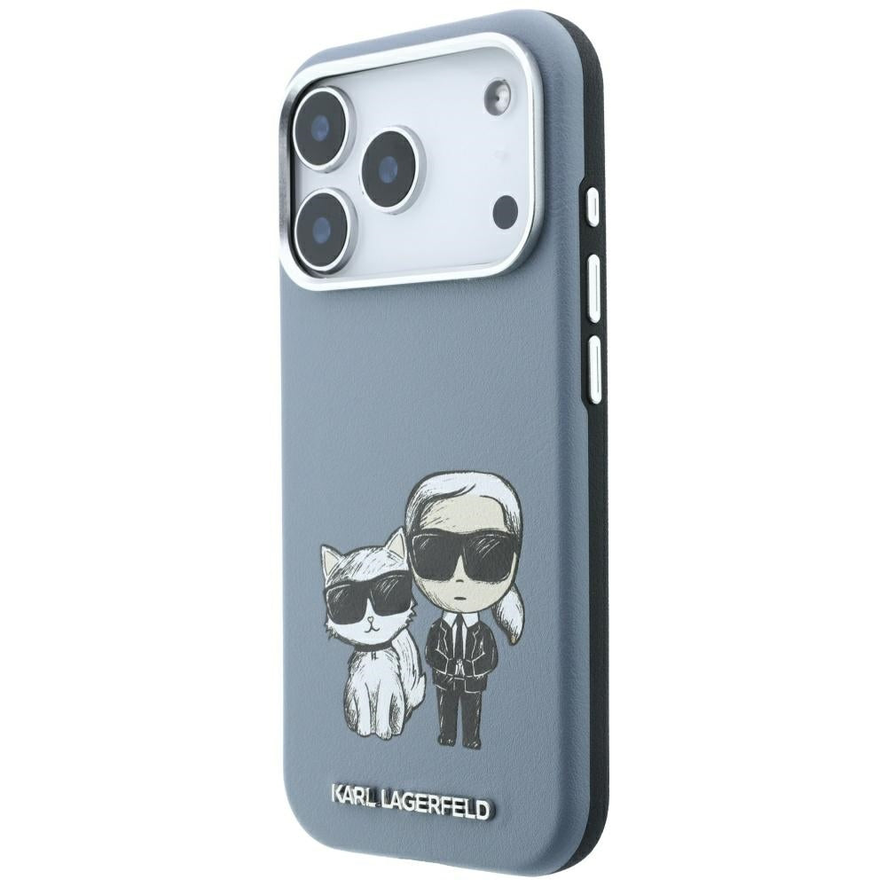 Coque MagSafe pour Apple iPhone 18 Pro Max / 17 Pro Max, Karl Lagerfeld, KC Bodies Sketch, Bleu