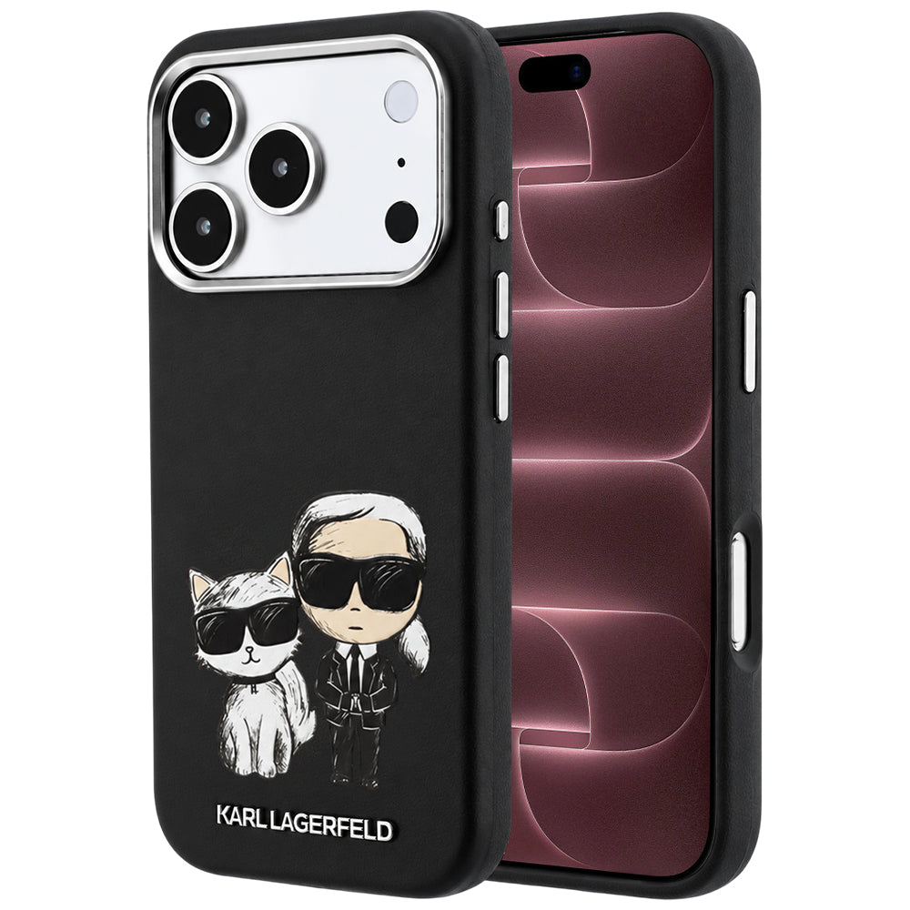 Custodia MagSafe per Apple iPhone 18 Pro Max / 17 Pro Max, Karl Lagerfeld, KC Bodies Sketch, Nera