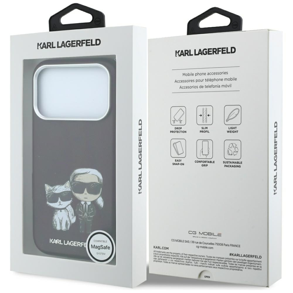 Custodia MagSafe per Apple iPhone 18 Pro Max / 17 Pro Max, Karl Lagerfeld, KC Bodies Sketch, Vinaccia