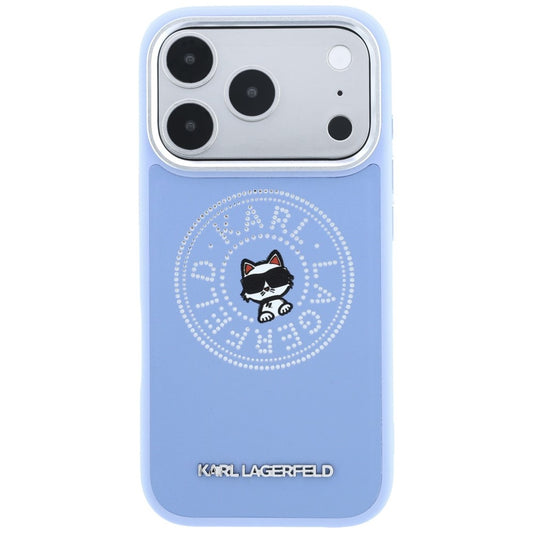 MagSafe-Hülle für Apple iPhone 18 Pro Max / 17 Pro Max, Karl Lagerfeld, Point and Choupette Sketch, Bleu