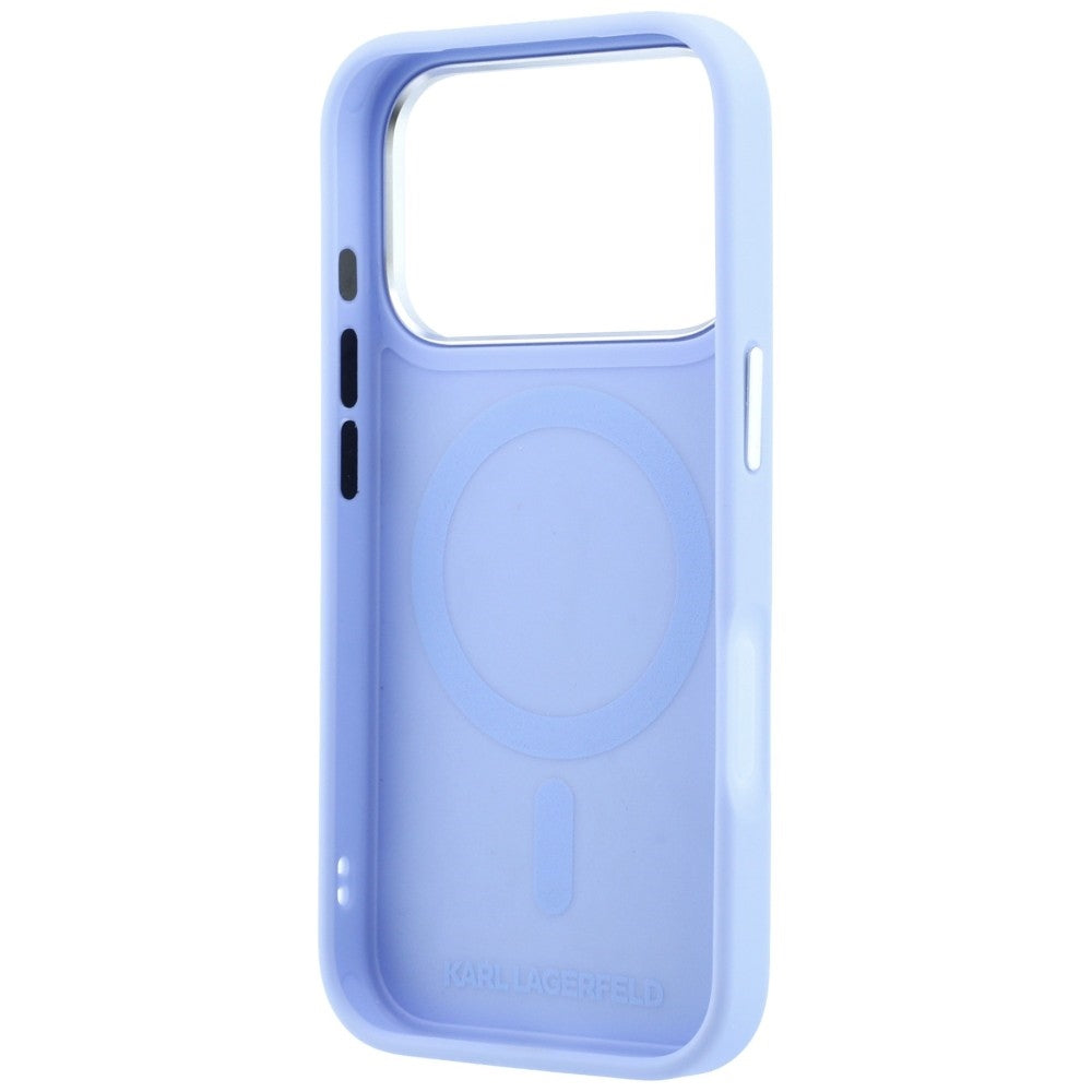 Custodia MagSafe per Apple iPhone 18 Pro Max / 17 Pro Max, Karl Lagerfeld, Point and Choupette Sketch, blu