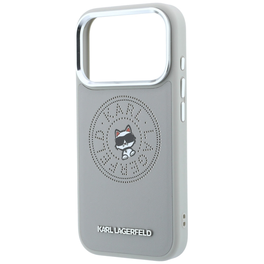 Custodia MagSafe per Apple iPhone 18 Pro Max / 17 Pro Max, Karl Lagerfeld, Point and Choupette Sketch, Grigio