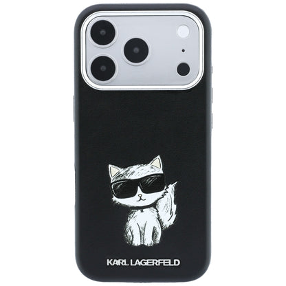 Custodia MagSafe per Apple iPhone 18 Pro Max / 17 Pro Max, Karl Lagerfeld, Smooth Choupette Sketch, Nera