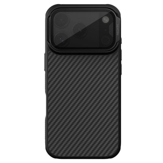 MagSafe-Hülle für Apple iPhone 18 Pro Max / 17 Pro Max, Nillkin, CarboProp mit transparentem schwarzem Objektivschutz, Schwarz