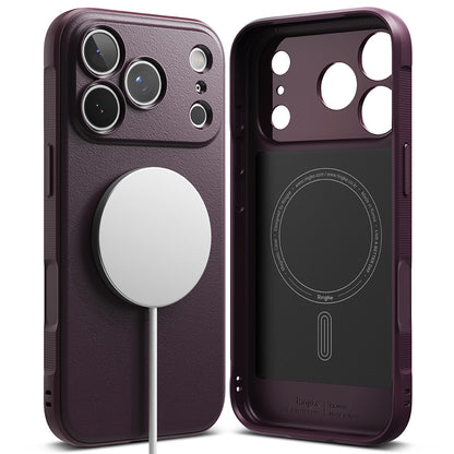 Coque MagSafe pour Apple iPhone 18 Pro Max / 17 Pro Max, Ringke, Onyx, bordeaux foncé