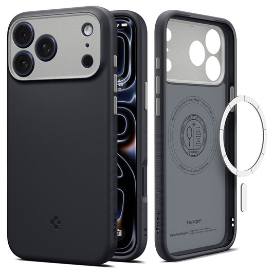 Coque MagSafe pour Apple iPhone 18 Pro Max / 17 Pro Max, Spigen, Caseology Nano Pop, Noire ACS12142