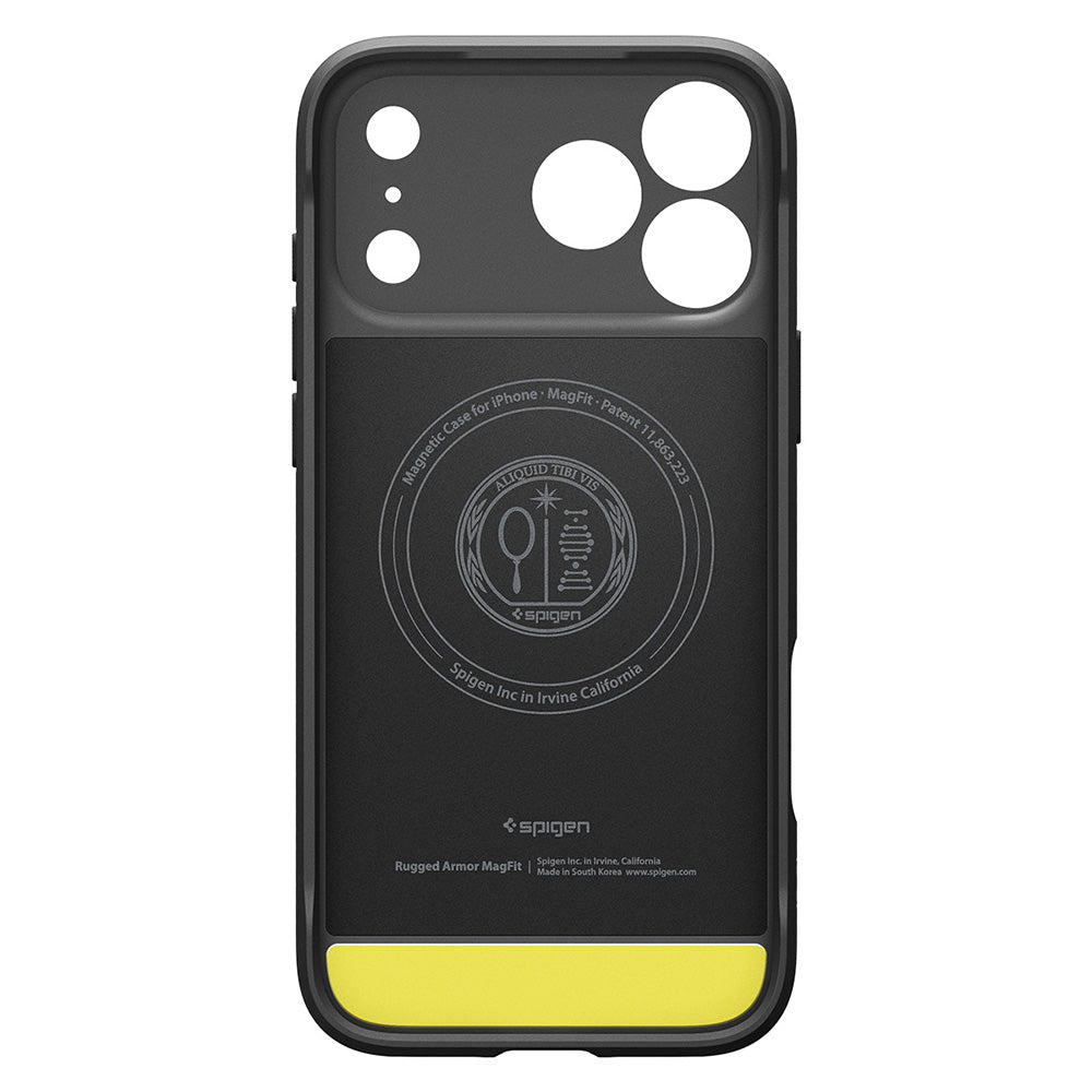 Coque MagSafe pour Apple iPhone 18 Pro Max / 17 Pro Max, Spigen, Rugged Armor, Noir Mat ACS12109