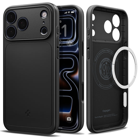 MagSafe-Hülle für Apple iPhone 18 Pro Max / 17 Pro Max, Spigen, Thin Fit, Schwarz ACS12105