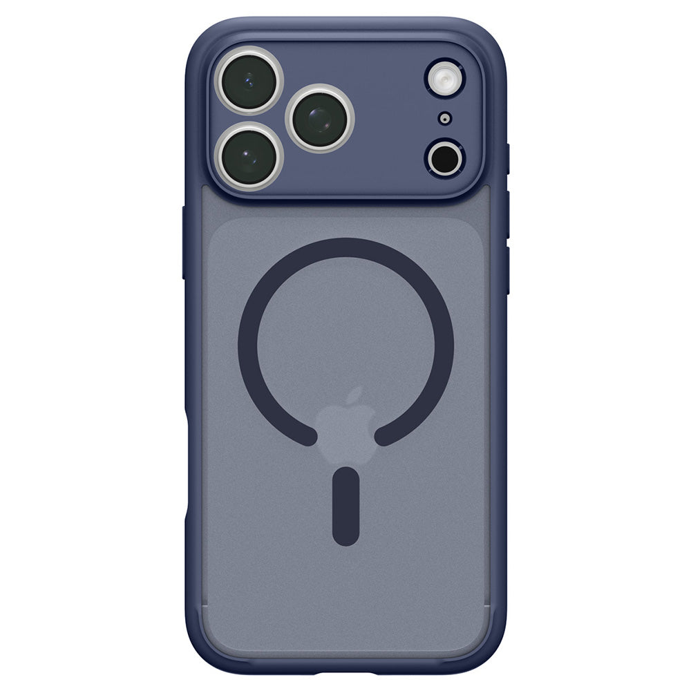 Coque MagSafe pour Apple iPhone 18 Pro Max / 17 Pro Max, Spigen, Ultra Hybrid, Bleu Marine Satiné ACS11918