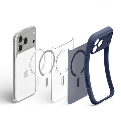 Coque MagSafe pour Apple iPhone 18 Pro Max / 17 Pro Max, Spigen, Ultra Hybrid, Bleu Marine Satiné ACS11918