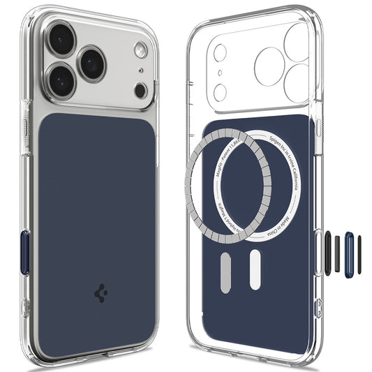 Coque MagSafe pour Apple iPhone 18 Pro Max / 17 Pro Max, Spigen, Ultra Hybrid T, Bleu Mat ACS12135