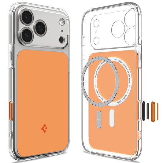 Coque MagSafe pour Apple iPhone 18 Pro Max / 17 Pro Max, Spigen, Ultra Hybrid T, Orange ACS12133