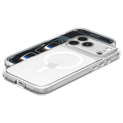 Custodia MagSafe per Apple iPhone 18 Pro Max / 17 Pro Max, Spigen, Ultra Hybrid, Trasparente Bianca ACS12118