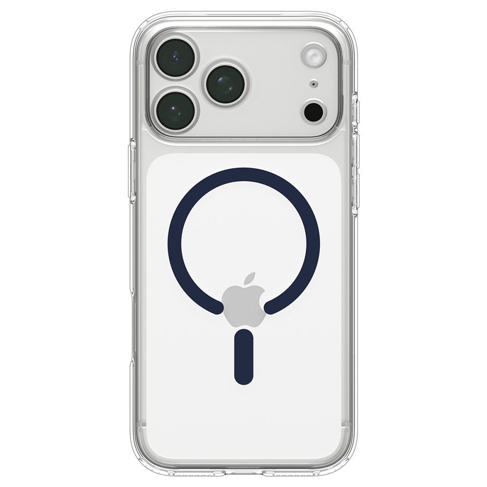Custodia MagSafe per Apple iPhone 18 Pro Max / 17 Pro Max, Spigen, Ultra Hybrid, Trasparente Blu Navy ACS12121