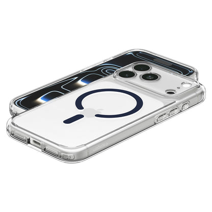 Custodia MagSafe per Apple iPhone 18 Pro Max / 17 Pro Max, Spigen, Ultra Hybrid, Trasparente Blu Navy ACS12121