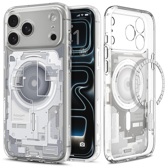 Coque MagSafe pour Apple iPhone 18 Pro Max / 17 Pro Max, Spigen, Ultra Hybrid Zero One, Blanche ACS12126