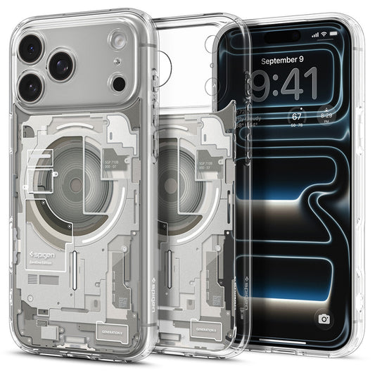Coque MagSafe pour Apple iPhone 18 Pro Max / 17 Pro Max, Spigen, Ultra Hybrid Zero One, Gris ACS12127