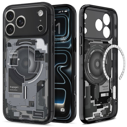 Custodia MagSafe per Apple iPhone 18 Pro Max / 17 Pro Max, Spigen, Ultra Hybrid Zero One, Nera ACS12128