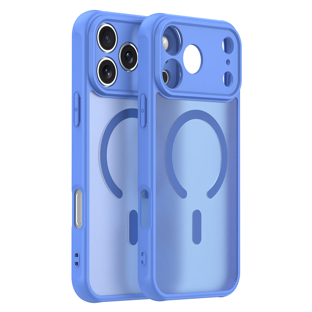 Coque MagSafe pour Apple iPhone 18 Pro Max / 17 Pro Max, Techsuit, HaloFrost II, Bleue